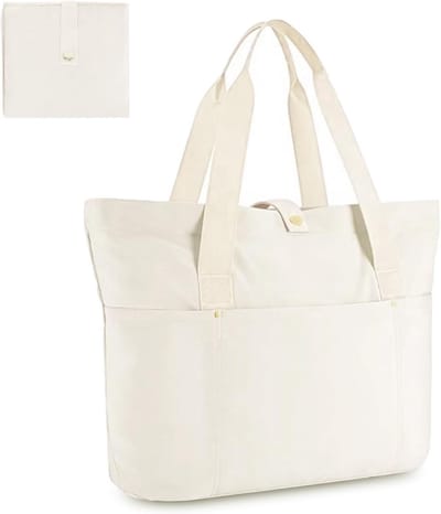 Tote bag en schoudertas in wit, ideaal voor dagelijks gebruik, 27x22x2,8 cm, trendy en praktisch
