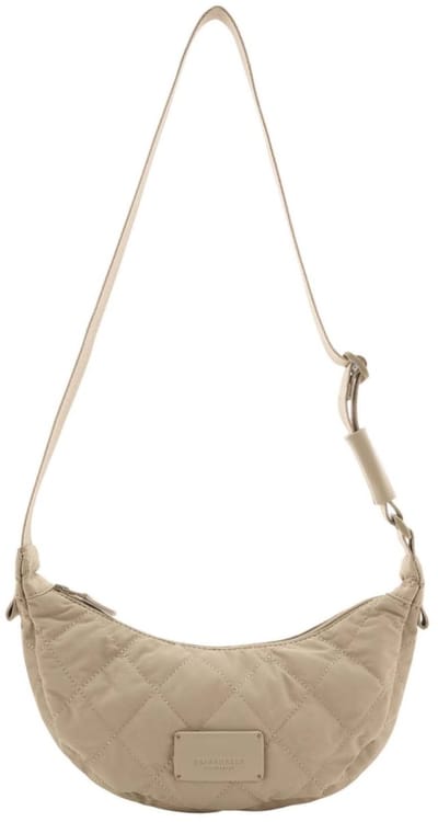 SEIDENFELT MANUFAKTUR schoudertas Hetta Halfmoon Bag Soft Toffee Lichtbruin