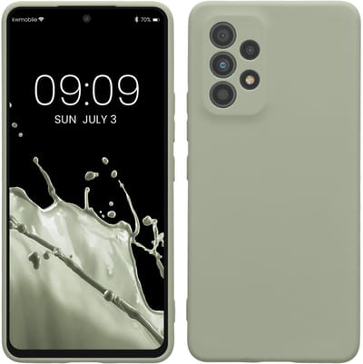 kwmobile telefoonhoesje geschikt voor Samsung Galaxy A53 5G - Hoesje voor smartphone - Precisie camera uitsnede - In grijsgroen
