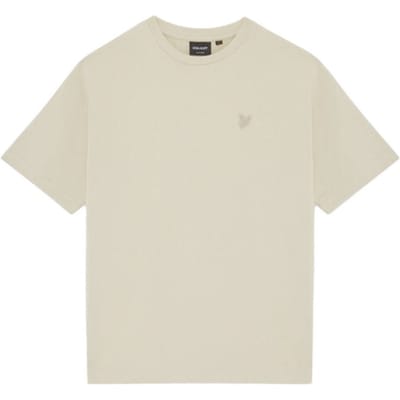 Lyle & Scott Heavy Weight Relaxed T-shirt Polo's & T-shirts Jongens - Polo shirt - Beige - Maat 140/146