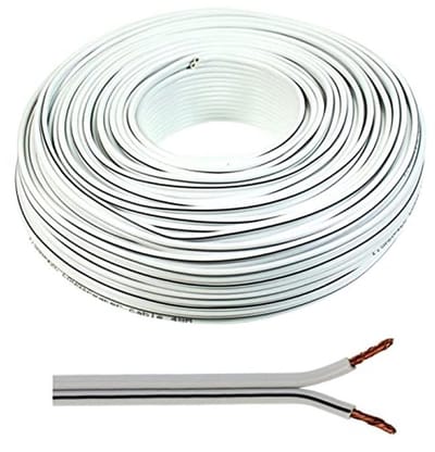 Luidsprekerkabel 25m - 2x1,5mm² - Audiokabel - Wit