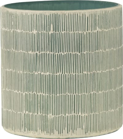 J-Line windlicht Mozaiek - glas - grijs - large