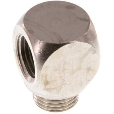 90° L-Koppeling G1/8'' Buitendraad X Binnendraad Vernikkeld Messing 16bar [2 Stuks]