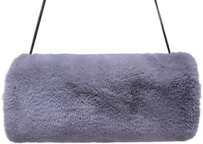 Dailygoody - Winter Hand Muff - Warm Hand Warmer - Dikke Pluche Muffs - Donkergrijs - Faux Fur - Geschikt voor Vrouwen en Meisjes - Inclusief 1 x Hand...