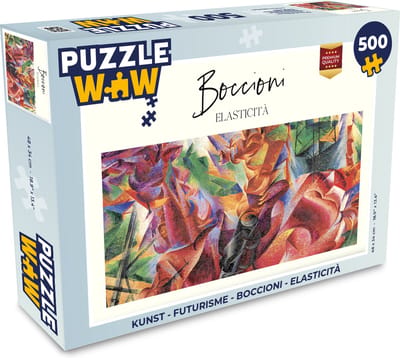 Puzzel Kunst - Futurisme - Boccioni - Elasticità - Legpuzzel - Puzzel 500 stukjes
