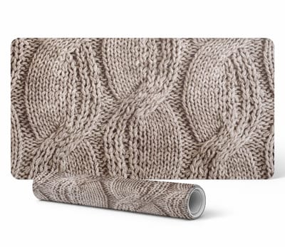 Elegante decoratieve bureauonderlegger met geweven trui-patroon 90x45 cm