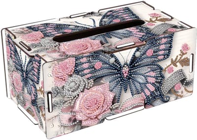 Adorzy Diamond Painting Tissuebox Vlinder – Tissuedoos - Tissuehouder - Diamond Painting Volwassenen – Diamond Painting Volledig Pakket