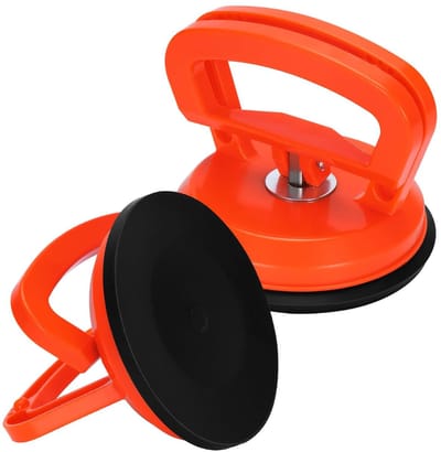 Core® Tegeltiller – Tot 50 KG - Tegeldrager - Tegellifter - Tegeltiller Vacuum - Oranje - 12cm x 12cm x 11cm