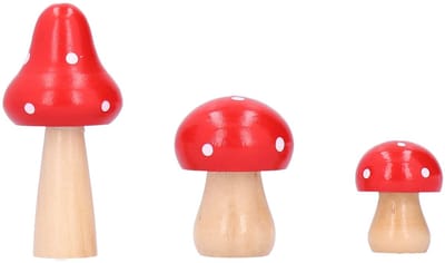 Dailygoods- Paddestoelen Decoratie - Houten Ornamenten - Duurzaam en Slijtvast - Unieke Interieurdecoratie - Ideaal Cadeau - Charmant Ontwerp