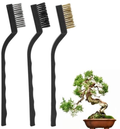 Draadborstelset 3-delig - Mini Draadborstel - Kunststof Handvat - Tuinreinigingsgereedschap - Huishoudelijk Gereedschap - Stijlvol Ontwerp - Tuinborstel