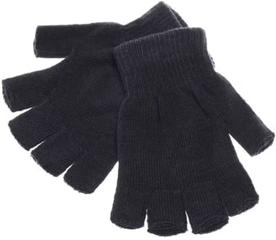*** Vingerloze handschoenen One size (valt klein) - Kort - One Size - 1 paar - Antraciet - Comfort van Heble® ***