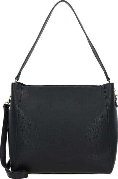 SEIDENFELT MANUFAKTUR Schoudertas Persby Hobo Bag Black / Gold Zwart