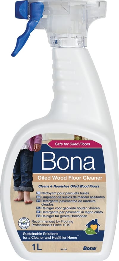Bona Geoliede Houten Vloer Reiniger - Spray 1 Liter - Droogt Snel - Gebruiksklaar