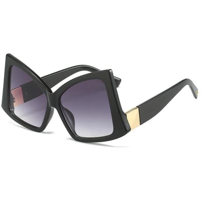 Lunettes de Soleil Carrées Irrégulières Pour Dames Monture Bicolore Oeil de Chat Lunettes Solaires Féminines Lunettes de Soleil de Designer Lunettes de Soleil de Luxe Lunettes de Soleil UV400 as picture gray