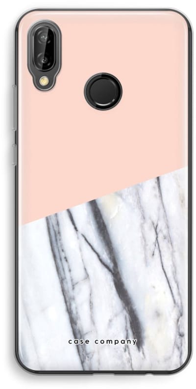 Case Company® - Hoesje geschikt voor Huawei P20 Lite hoesje - A touch of peach - Soft Cover Telefoonhoesje - Bescherming aan alle Kanten en Schermrand