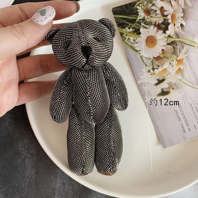 Koreaanse Stijl Klassiek Dames Heren Schattige Beer Broches Spelden Mode Cartoon Poppetje Badges Unisex Kleding Jas Accessoires Broche Cadeau black