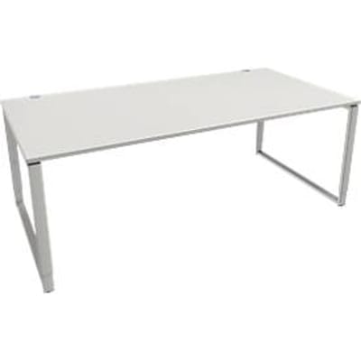 Schäfer Shop Genius bureau Modena Flex, in hoogte verstelbaar, rechthoekige vorm, beugelvoet, breedte 2000 mm, lichtgrijs