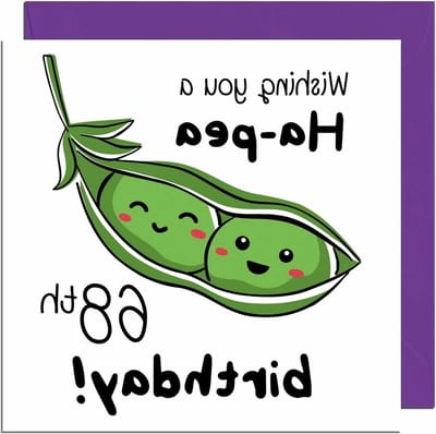 Verjaardagskaart 68 Jaar - Grappige Wenskaart Feestelijke Kaart - Verjaardag Vieren - Dikke Kwaliteitskaart - 145 x 145mm - Veelkleurig