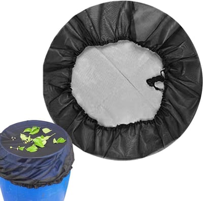 Regenton Net - Gaashoes Opvangbak - Regenwater Opvangen - Verstelbaar Trekkoord - 100 cm Diameter - Zwart