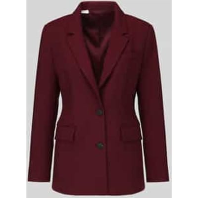 Regular fit lange blazer van viscosemix model 'RITA'