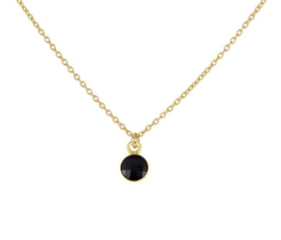 ARLIZI 1799 Ketting Swarovski Kristal Hanger zwart - verguld - 44 cm