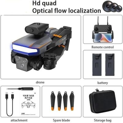 Nieuwe P18 MINI Drone FPV 360° ESC Dubbele Camera Optische Stroom Positionering WIFI Vaste Hoogte Obstakel Vermijding RC Quadcopter Speelgoed Cadeau voor Kinderen 2 battery