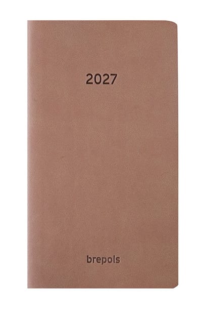 Brepols agenda 2027 - INTERPLAN [0.736] - COLORA - Zakagenda - 1 week op 2 pagina's - Weekoverzicht - Beige - 9 x 16 cm
