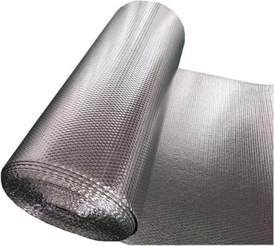 Isolatiefolie - Warmtereflector - Energiebesparing - Dubbelzijdig reflecterend - 10 x 9 meter - Zilver