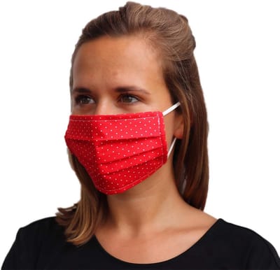Herbruikbaar 2-laags katoenen gezichtsmasker - OEKO-TEX®, sneldrogend, wasbaar in maat S M L