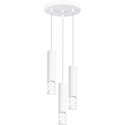 Sollux Lighting Hanglamp Liro - GU10 - wit - staal - 25x25x125cm
