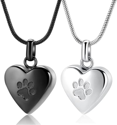 Crematie Sieraden - As Hanger - Herdenking Huisdier - Hart Urn - 20 Inch Ketting - Zilverkleurig