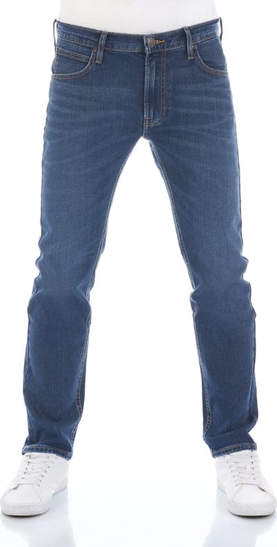 Lee Heren Jeans Broeken Daren Zip Fly regular/straight Fit Blauw Volwassenen Denim Jeansbroek