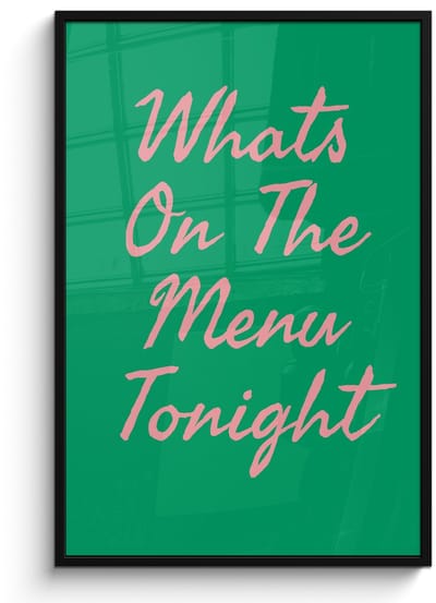 Poster in lijst - Fotolijst 80x120 cm - Posters - Menu - Quote - Roze - Posterlijst zwart - Decoratie - Wanddecoratie woonkamer - Muurdecoratie slaapkamer