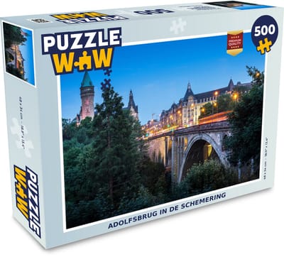 Puzzel Adolfsbrug in de schemering - Legpuzzel - Puzzel 500 stukjes