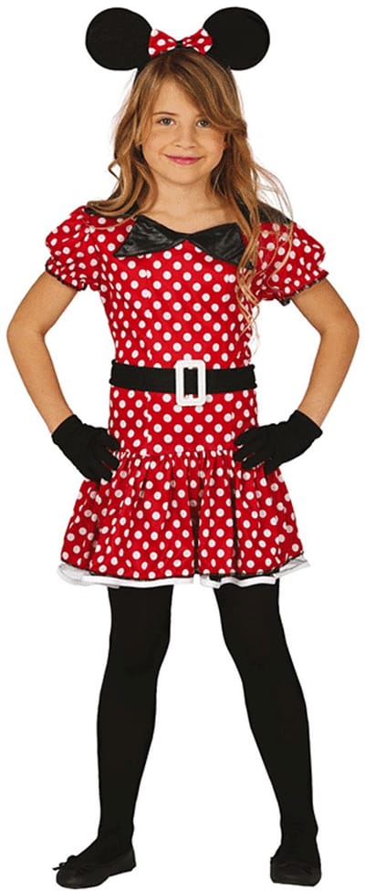 Fiestas Guirca - Meisjes jurk Mouse (3-4 jaar) - Carnavalskleding - Carnaval - carnavalskleding 2027 - Carnaval kostuum