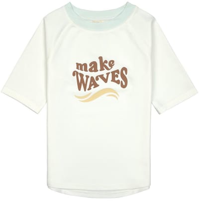 Lässig Splash & Fun Rashguard Zwemshirt met korte mouw met UV-bescherming - Make Waves sea salt, 19-24 maanden, maat 92