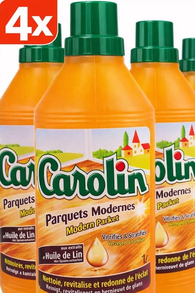 4 x Carolin vloerreiniger modern parket | fles van 1 l