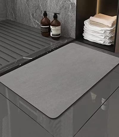 PromoHome Antislip Badmat 40x60cm - Absorberende Douchemat Sneldrogend Badkamerkleed Microfiber Wasbaar Veilig voor Douche en Bad