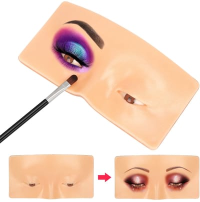 Dailygoods- Make-up Oefenbord 5D - Herbruikbaar Siliconen - Make-up Praktijk Gezichtsbord - Wimpertraining - Gezichtsbeschildering - Perfect Cadeau - Make-up Mannequin
