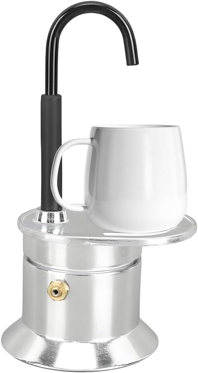 Koffiezetapparaat - Compact Koffiezetter - Thuis Keuken Reizen - Verbeterde Smaakafgifte - 17 cm Hoogte - Zilver