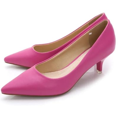 Professionele Hoge Hakken Dames Puntig Lage Opening Enkele Schoenen Zwart Slanke Hak Stewardess Formele Werkschoenen Pumps 39 rozerode kleur