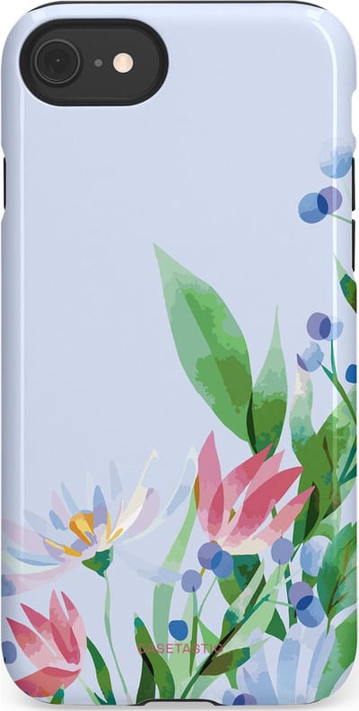 Casetastic hoesje geschikt voor Apple iPhone SE / Apple iPhone 7 / Apple iPhone 8 - Dubbellaagse bescherming - Dromen in pastel - Fashion Case - Lichtgrijs Mintgroen
