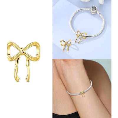Elegante Koper Echte Gouden Vlinder Esdoornblad Hart Bedel Past op Armbanden Dames Sieraden Doe-het-zelf Accessoire Cadeau beige