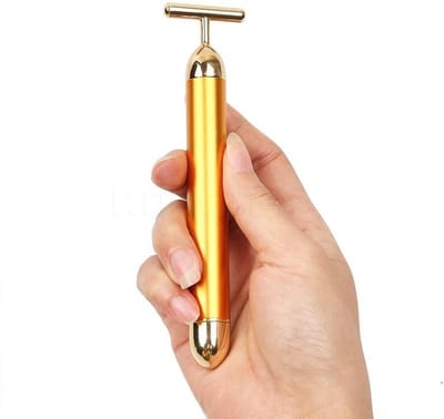 24k Goudkleurig | Beauty Bar | Gezichtsmassage Apparaat | Huidverjongingsapparaat | Gezichtsreiniging | Facelift | Verwijderen Rimpels | Gezichtsspieren Ontpannen | Verwijderen Wallen