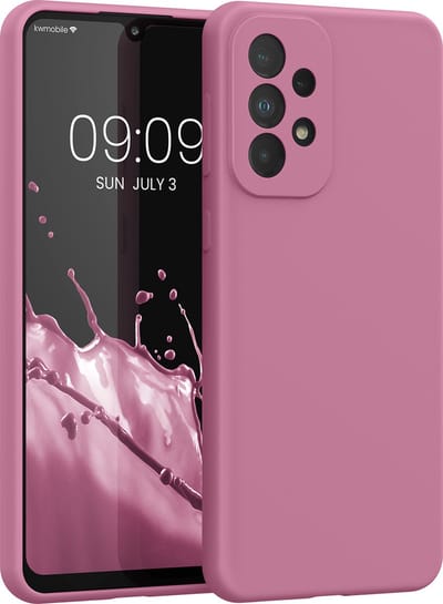 kwmobile telefoonhoesje geschikt voor Samsung Galaxy A33 5G - Hoesje met siliconen coating - Smartphone case in donkerroze