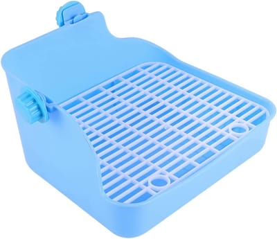Dieren Toilet - Hok Toilet - Zindelijkheidstraining - Spatrand Ontwerp - 28x22x15 cm - Hemelsblauw