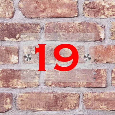 Glazen huisnummerbordje - huisnummer- naambordje - deurdecoratie - huisdentificatie bordje
