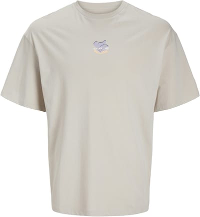 Jack & Jones T-shirt Jjeames Tee Ss Crew Neck 12268471 Moonbeam Mannen Maat - L