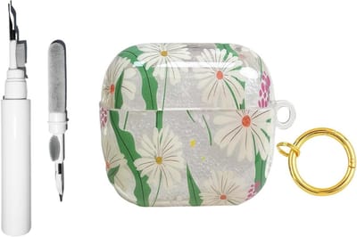 Transparante Bloemenhoes met Sleutelhanger voor Hoofdtelefoonhoes - Beschermhoes voor Vrouwen