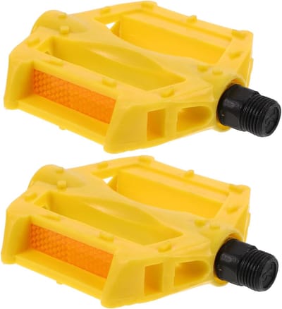 Fietspedalen Kinderen - Vervangende Pedalen - Veilig Fietsen - Antislip Grip - 10.5 cm - Geel